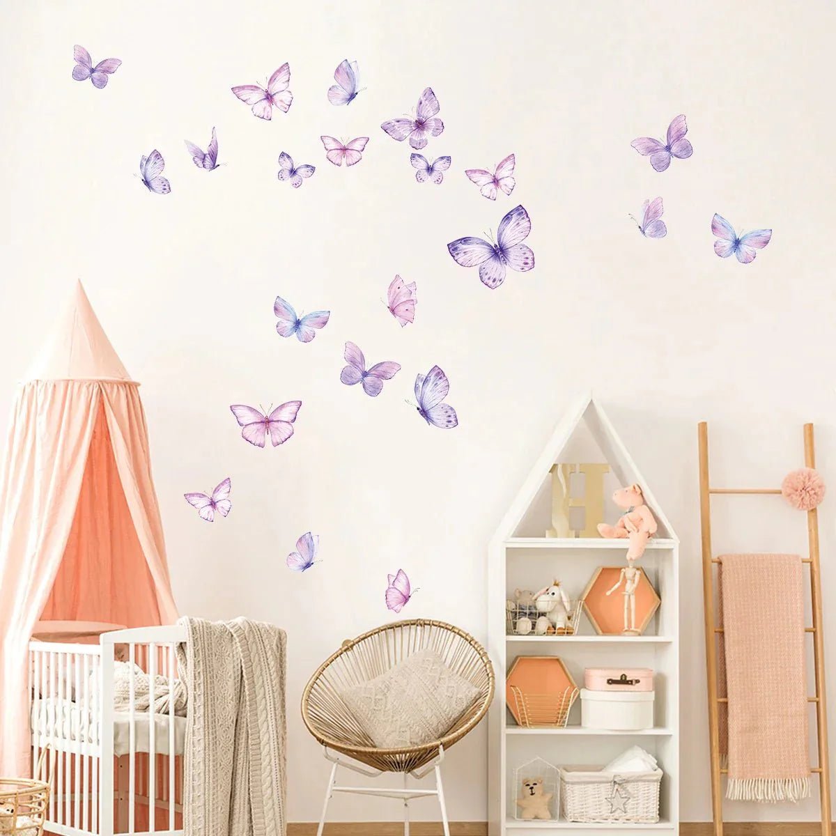 Décoration Murale - ButterfliesSticker™ - Violet - Petit paradis bébé