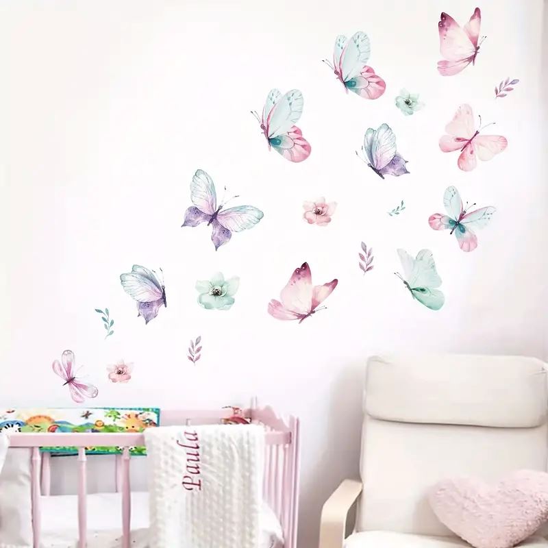 Décoration Murale - ButterfliesSticker™ - Vert - Petit paradis bébé