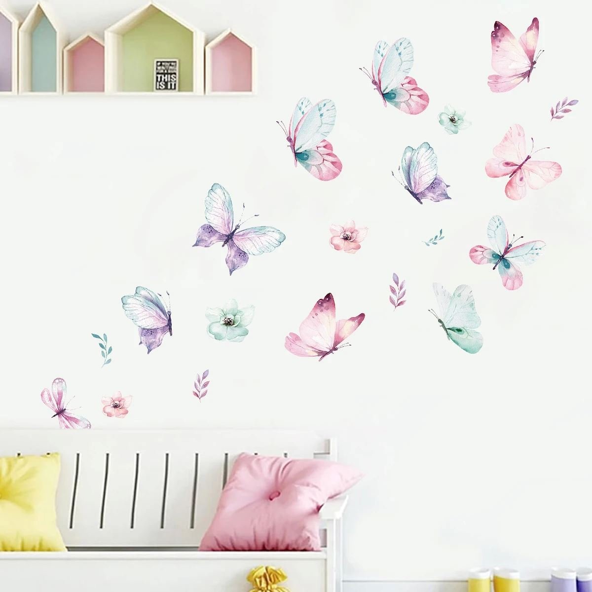 Décoration Murale - ButterfliesSticker™ - Vert - Petit paradis bébé