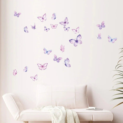 Décoration Murale - ButterfliesSticker™ - Violet - Petit paradis bébé