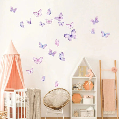 Décoration Murale - ButterfliesSticker™ - Violet - Petit paradis bébé
