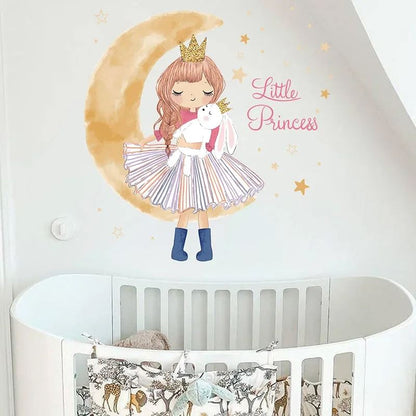 Décoration Murale - PrincesseSticker™ - Lune Beige - Petit paradis bébé