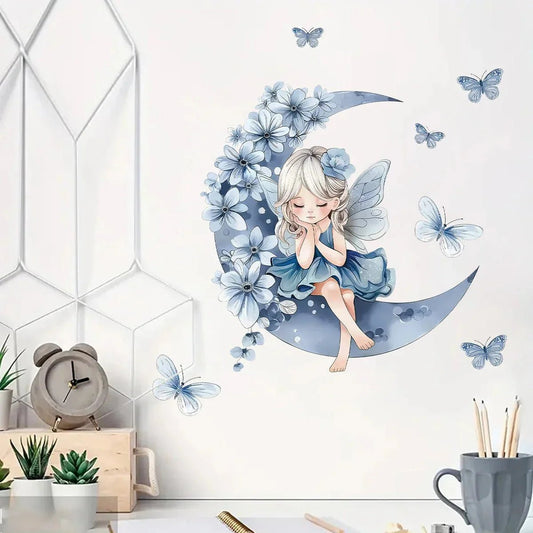 Décoration Murale - PrincesseSticker™ - Lune Bleue - Petit paradis bébé