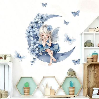 Décoration Murale - PrincesseSticker™ - Lune Bleue - Petit paradis bébé