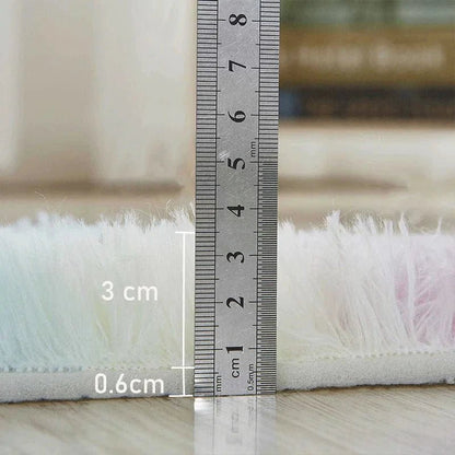 Tapis en Fourrure - HairyRugs™ - Arc - en - ciel - Petit paradis bébé